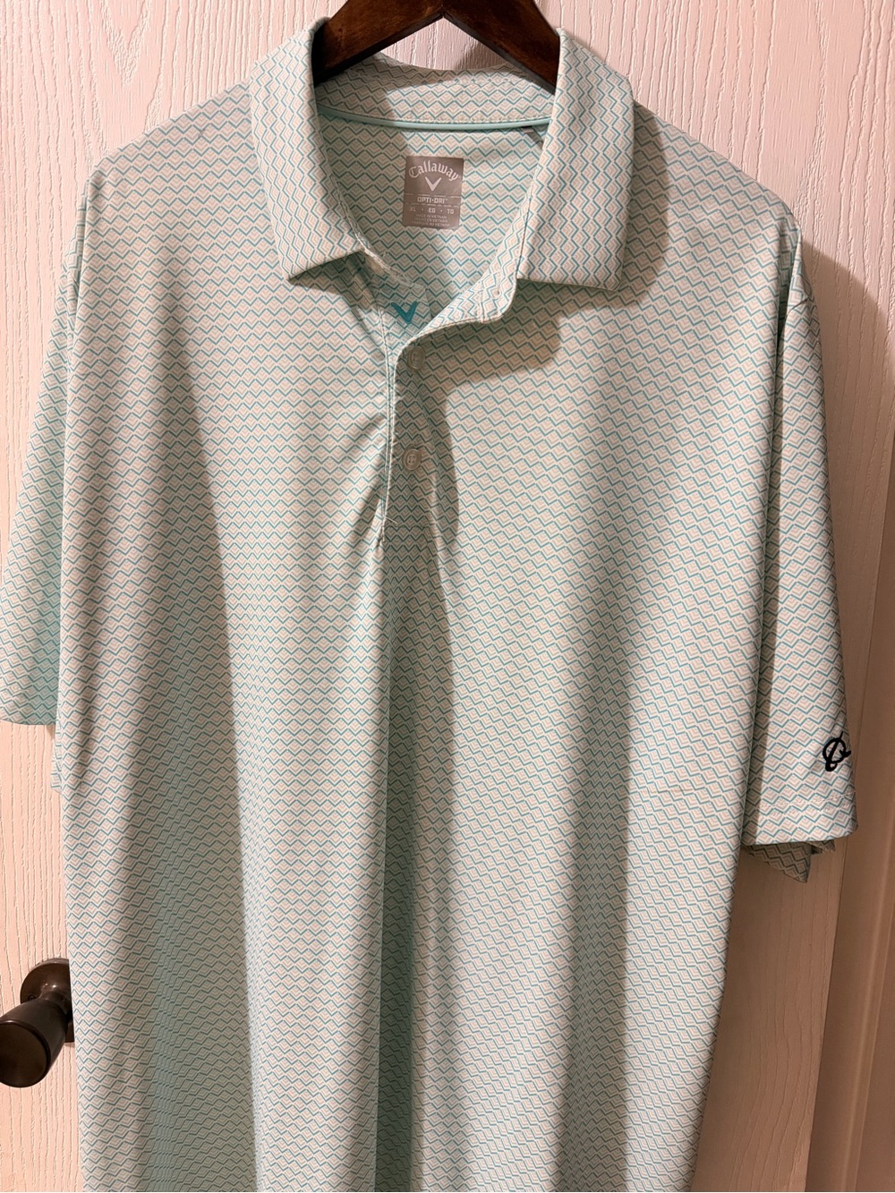 Callaway Men's Mint Chevron-Pattern Polo